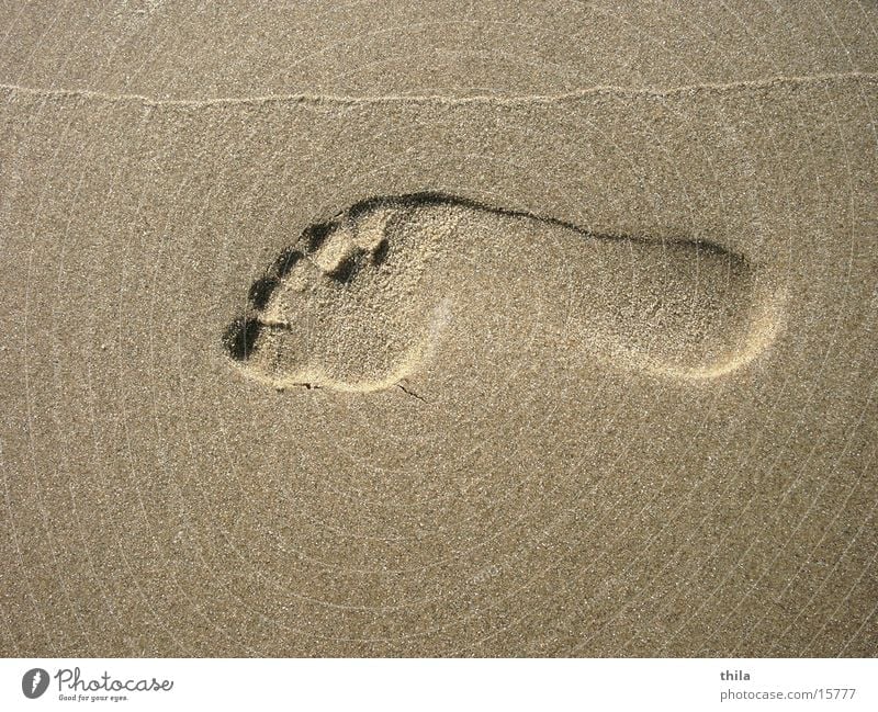 footprints Footprint Beach Toes Vacation & Travel Human being Feet Barefoot