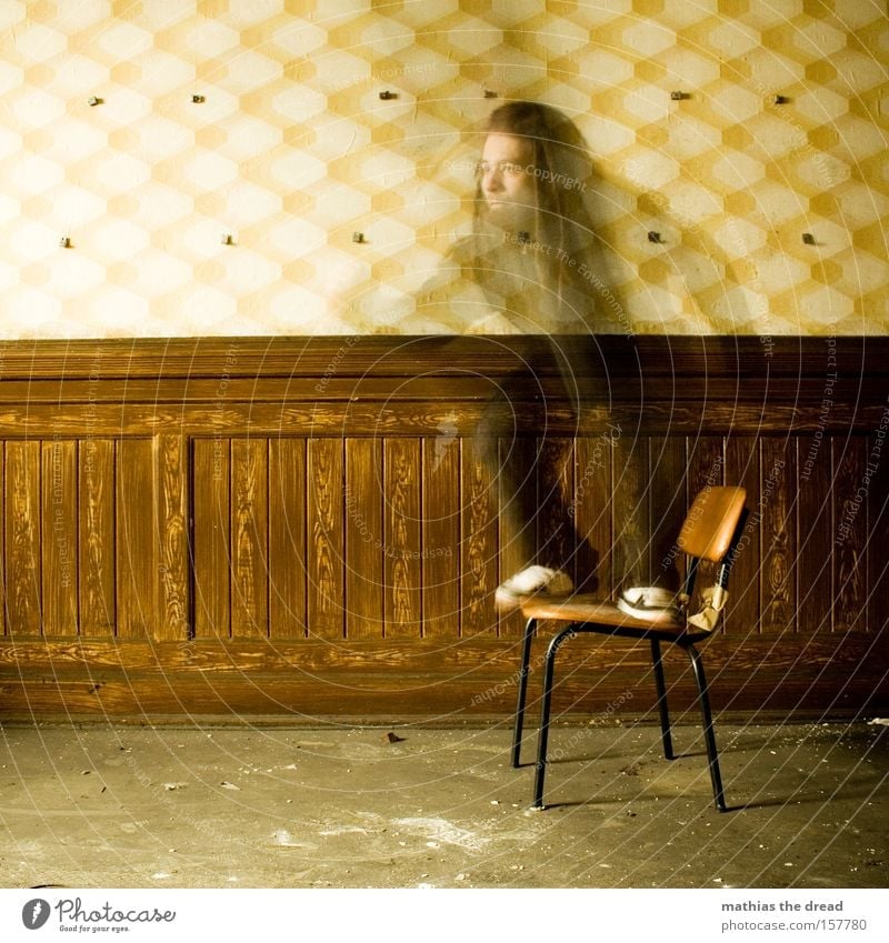 BEAM MICH ... Man Vanished Transparent Ghostly Speed Chair Wall (building) Woodworking joints Old Shabby Radiation Teleportation Futurism Wallpaper pattern