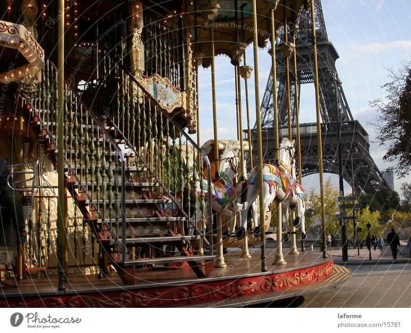 merry-go-round Merry-go-round Paris Eiffel Tower Historic Fairs & Carnivals