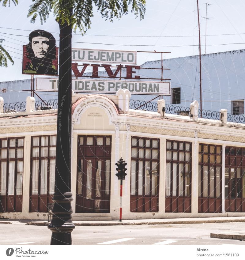 Che | Tuas ideas perduran? Cienfuegos Cuba Town Deserted House (Residential Structure) Building Tavern Hall Facade Tourist Attraction Landmark Monument