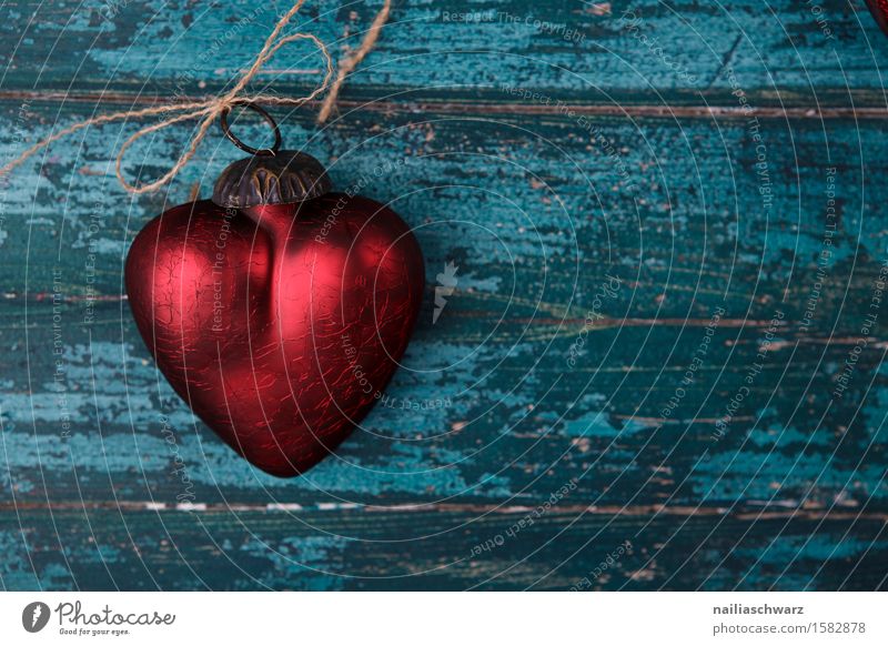 red heart Valentine's Day Wood Glass Metal Rust Heart Knot Love Retro Beautiful Blue Red Turquoise Romance Belief Colour Pure Symbols and metaphors Cage