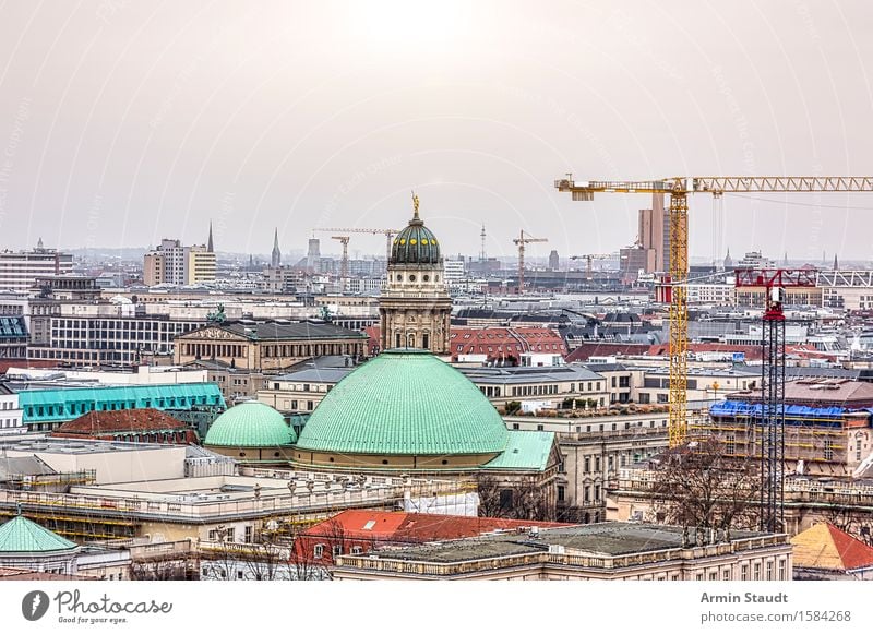 Panorama Berlin with French Cathedral Vacation & Travel Tourism Sightseeing City trip Downtown Berlin Capital city House (Residential Structure) Church Dome