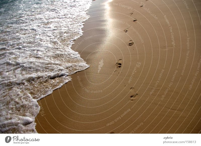 footprints Beach Footprint Ocean Sand Rio de Janeiro Lanes & trails Feet Waves Water Life Coast Barefoot