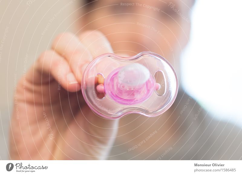 Pacifier/Dummy Landscape Baby Mother Adults Pink 2016 Soother Mock-up Toddler Parents Parenting Subdued colour Close-up Detail Blur Shallow depth of field
