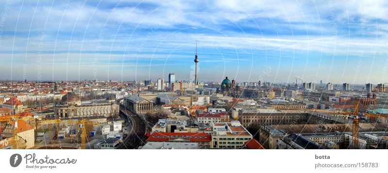 One almost flew over the TV tower. Berlin Panorama (View) Day Town Europe Airy Germany day light 360 Large Panorama (Format)
