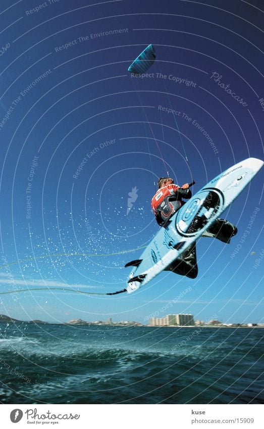 kite_ag_002 Kiting Kite Aquatics Summer Vacation & Travel Sports Jump Ocean Spain kiteboarding Extreme sports water