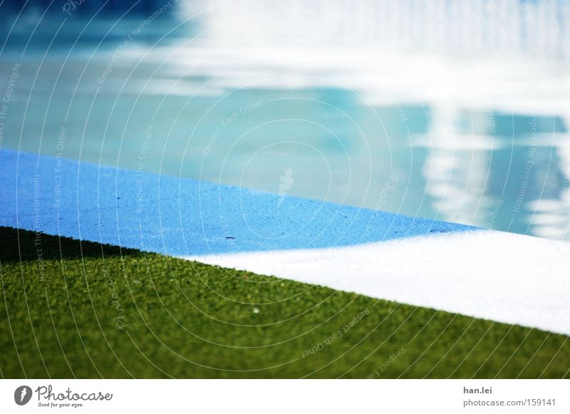 swimming pool Swimming pool Water Summer Refrigeration Joy Lawn Grass surface Corner Relaxation Refreshment Leisure and hobbies Playing