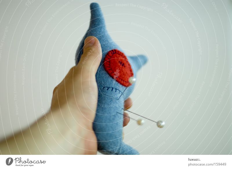 squeeze Therapy Acupuncture Medical treatment Torture Pain Torment Fear Panic Sting Bright background Hand To hold on Retentive Glove puppet Copy Space right