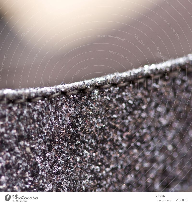 glitter Cloth Glittering Macro (Extreme close-up) Stitching Edge Background picture Structures and shapes Material Footwear Close-up
