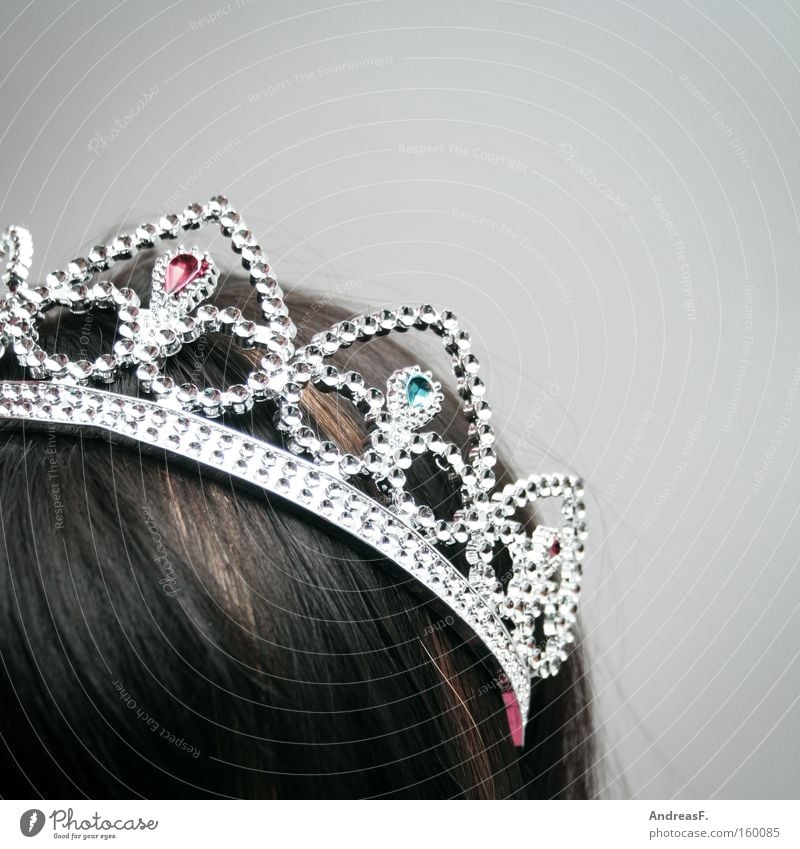 Miss Photocase Crown Princess Young lady Rich Diamond Luxury Jewellery Aristocracy Carnival Head Hair and hairstyles Glittering Beautiful ill-timed royal diadem