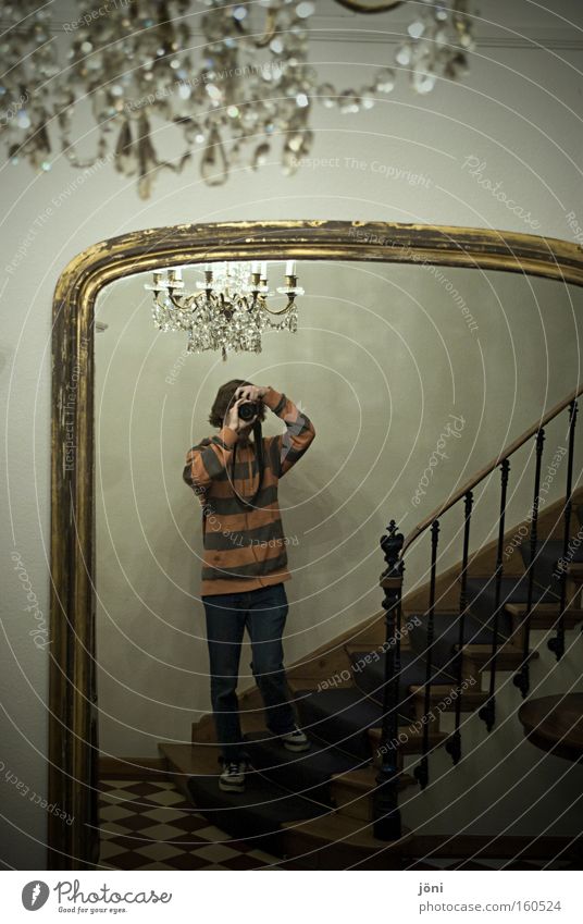 take royal photographs Palace Rich Chandelier Stairs Staircase (Hallway) Photographer Mirror Heavenly Large Old building Human being Lighting Ancient Precious
