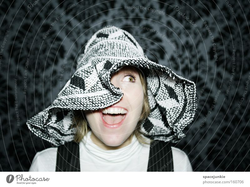 Madame Clouseau Portrait photograph Woman Feminine Hat Head Frightening Wallpaper Amazed Looking Captured Joy Retro Snapshot