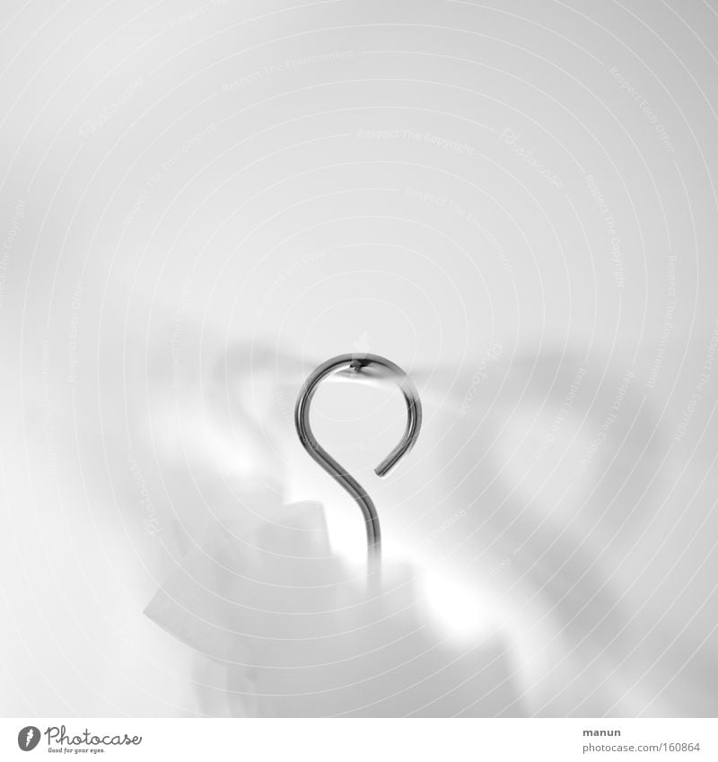 The hook in the matter Interior shot Close-up Detail Copy Space left Copy Space right Copy Space top Copy Space bottom Neutral Background Day Light Contrast