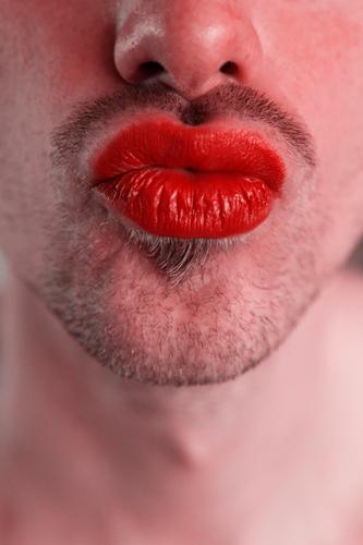 pout Art Work of art Esthetic Kissing Pout Lips Lipstick Lip care Cosmetics Masculine Father's Day Facial hair Beard hair Stubble Designer stubble Eroticism