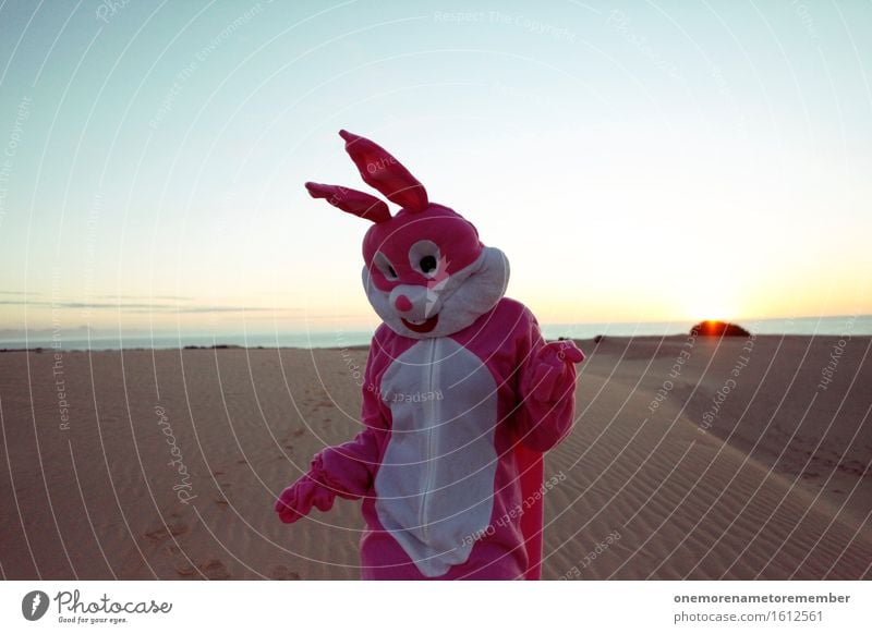 Desert, what's up? Art Esthetic Hare & Rabbit & Bunny Easter Hare ears Rabbit's foot Pink Sky Costume Ear Joy Comical Funster The fun-loving society Dance