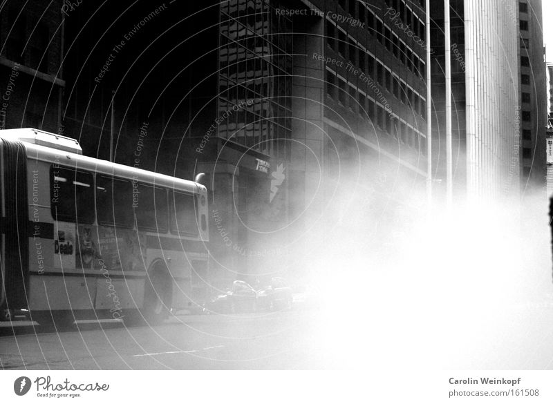 Steam. Gully New York City Manhattan Wall Street Financial District Americas Bus House (Residential Structure) Smoke Fog USA