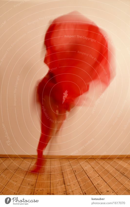 human flame Feminine 1 Human being Movement Flying Romp Esthetic Hip & trendy Uniqueness Wild Red Rag Dance Hop Flame Fire Warmth Joy Crazy Colour photo