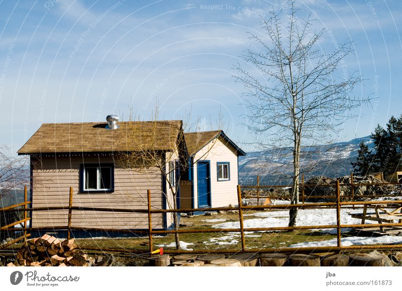 Spring is coming! Colour photo Exterior shot Deserted Day Sunlight Half-profile Dream house Hut Window Door Roof Uniqueness