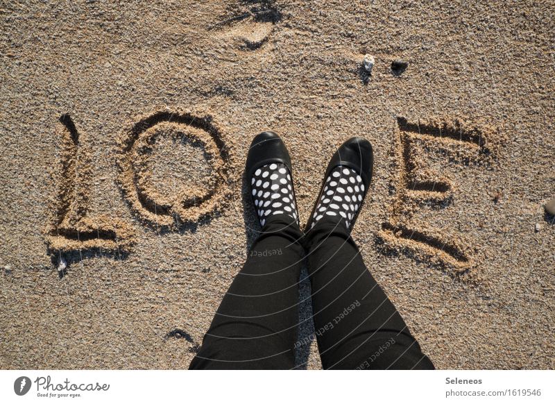 lots of Human being Feet 1 Coast Ocean Beach Sand Stockings Footwear Love Emotions Moody Happy Happiness Joie de vivre (Vitality) Spring fever Infatuation