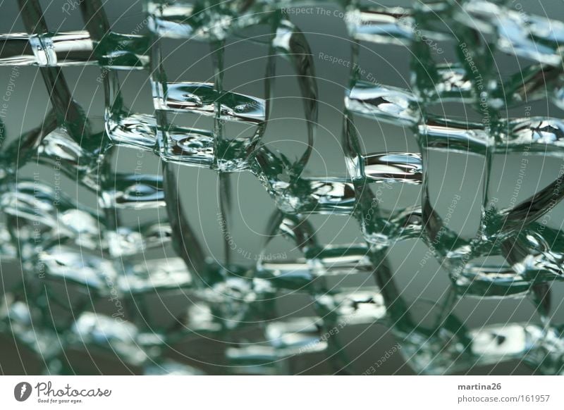 cellular composite Colour photo Subdued colour Close-up Macro (Extreme close-up) Abstract Structures and shapes Reflection Window Glass Broken Gray Green Cold