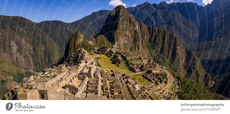 The Inca city of Machu Picchu Vacation & Travel Tourism Mountain Culture Nature Landscape Earth Sky Clouds Rock Town Ruin Terrace Street Stone Old Historic