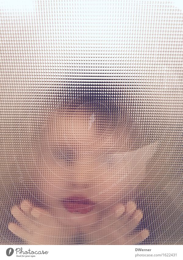 No kissing! Face Parenting Masculine Child Toddler Boy (child) 1 Human being Television Window Door Glass Crouch Listening Looking Wait Threat Fear