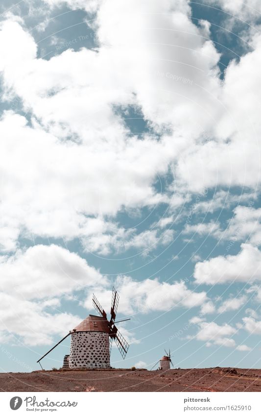 Wind V Environment Nature Plant Air Esthetic Windmill Clouds Sky 2 Spain Calm Wind energy plant Idyll Colour photo Multicoloured Exterior shot Experimental