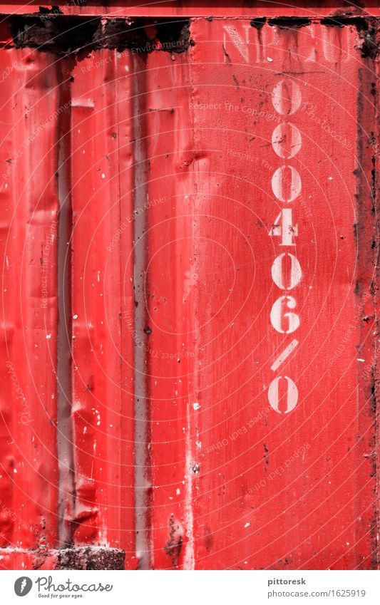 Red Iron Art Work of art Esthetic Digits and numbers Container Steel Rust Massive Multicoloured Hard Colour photo Exterior shot Close-up Detail Experimental
