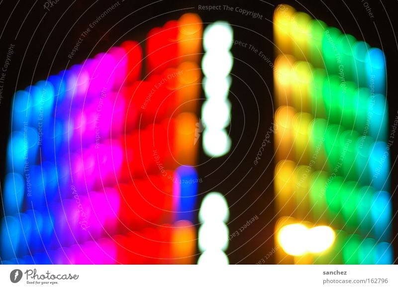 Hotel facade (Essen) Blur Background picture Light Colour Multicoloured Night life Party night Modern