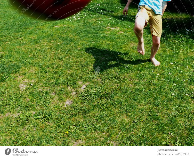 Almost over... Ball Soccer Foot ball Infancy Legs Shoot Strike Direct hit Barefoot Playing Dangerous Juttas snail