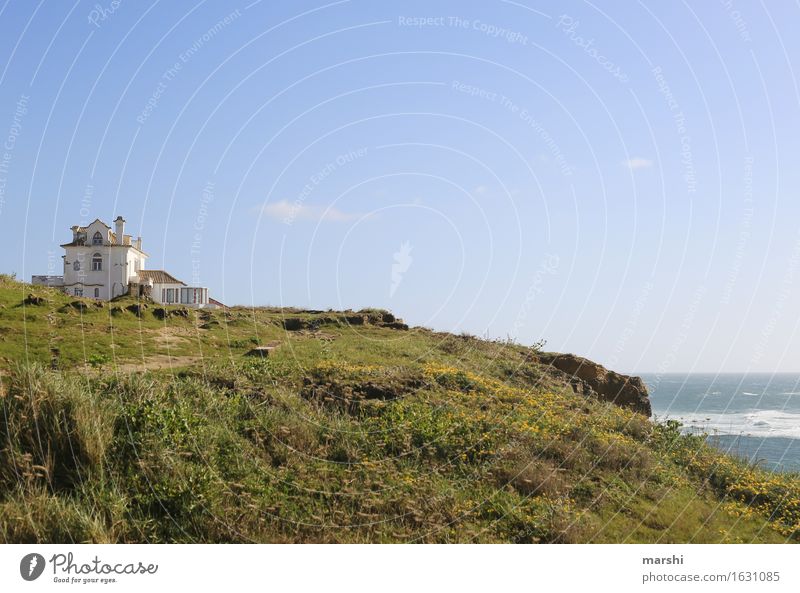 Secluded Nature Landscape Garden Meadow Rock Coast Beach Ocean Village House (Residential Structure) Moody Portugal Travel photography Remote Sintra Farmhouse