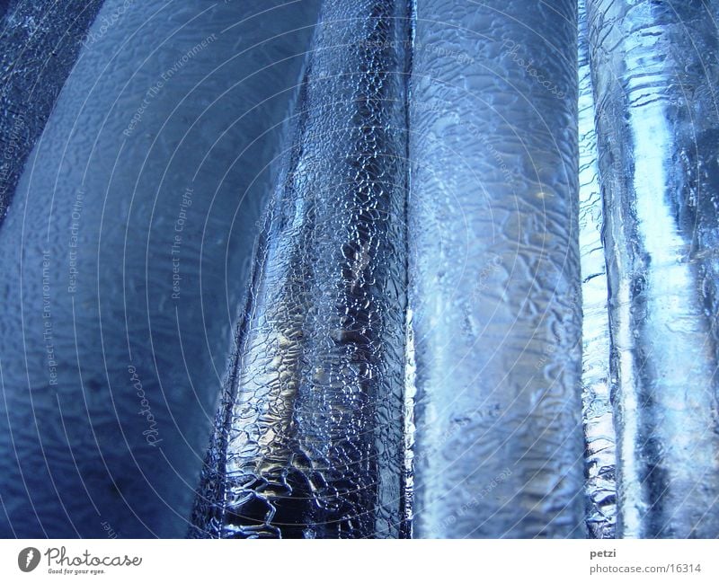 ice curtain Cold Shaft of light Undulating Drape Ice age Blue ribbed Structures and shapes