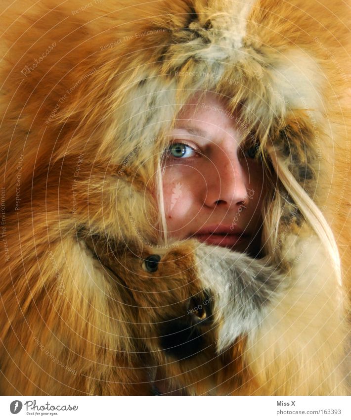 eskimo Pelt Fur coat Fur jacket Inuit Stole Coat Fox Foxhunting Face Woman fur stole fox fur C sharp