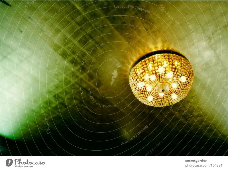 Golden times Colour photo Interior shot Experimental Deserted Copy Space left Artificial light Shadow Worm's-eye view Luxury Style Interior design Lamp