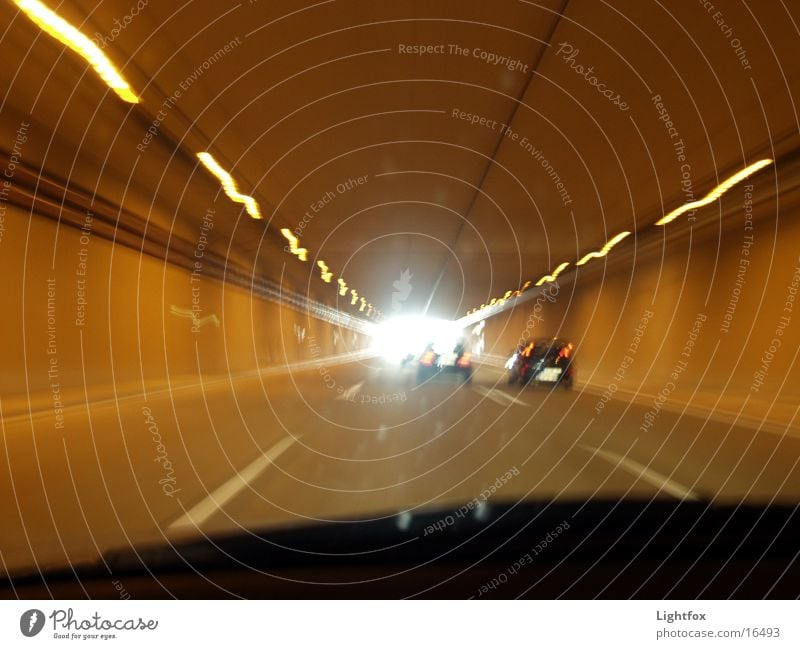 There's light at the end of the tunnel!!!!! Tunnel Light Speed Car Street blurred vision Line