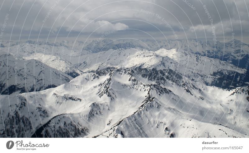 BirdPerspective Environment Nature Landscape Earth Winter Weather Bad weather Wind Ice Frost Snow Wild plant Alps Mountain at Insbruck Peak Snowcapped peak Blue