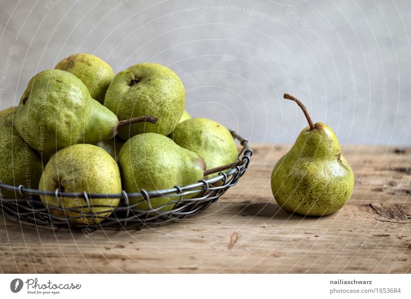 Still life with pears Fruit Pear Nutrition Organic produce Vegetarian diet Diet Fasting Bowl Style Snowboard Art Wood Metal Fragrance To enjoy Communicate Fresh