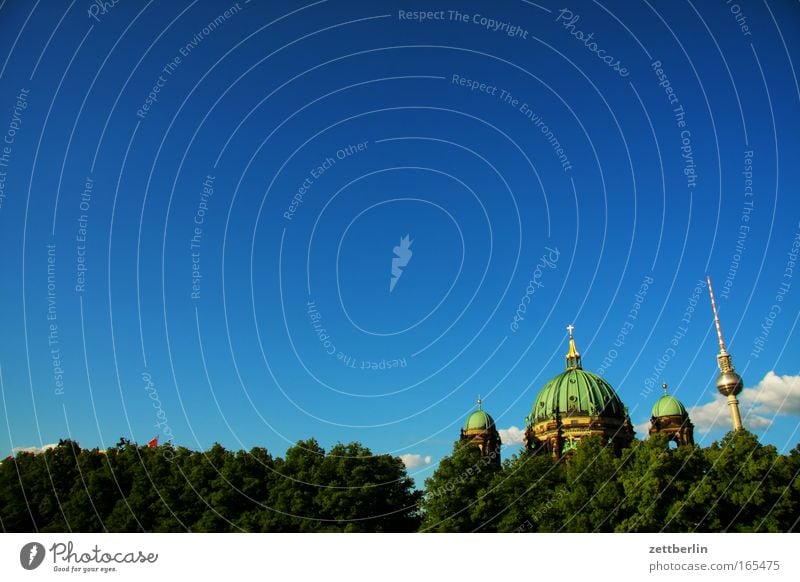 pleasure garden Berlin Capital city Pleasure garden Middle Downtown city east Dome Berlin Cathedral Domed roof Classicism Berlin TV Tower Television tower