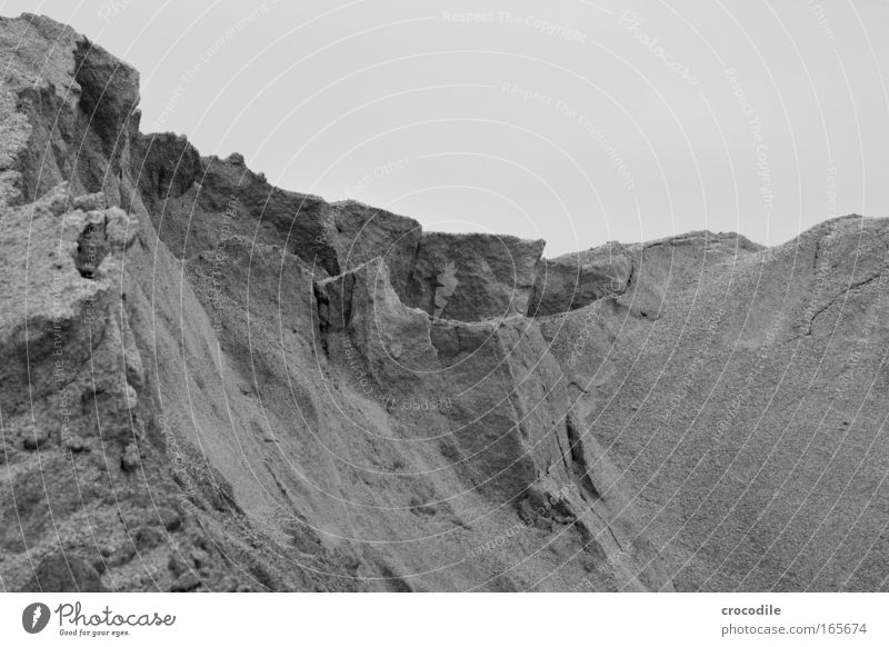 cliffs Black & white photo Exterior shot Close-up Deserted Copy Space right Copy Space top Copy Space bottom Day Shadow Contrast Silhouette Deep depth of field