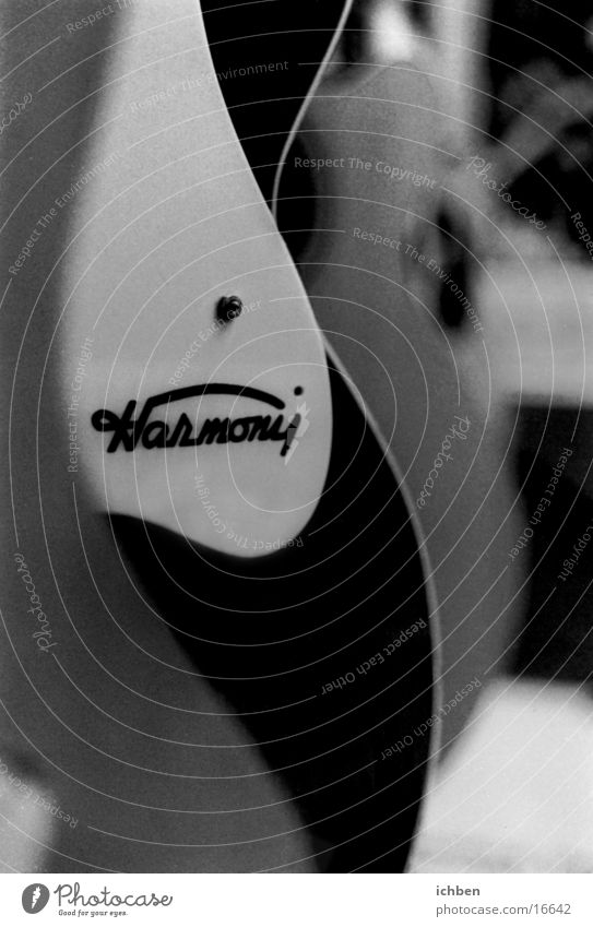 harmony Guitar Black & white photo Music Musical instrument