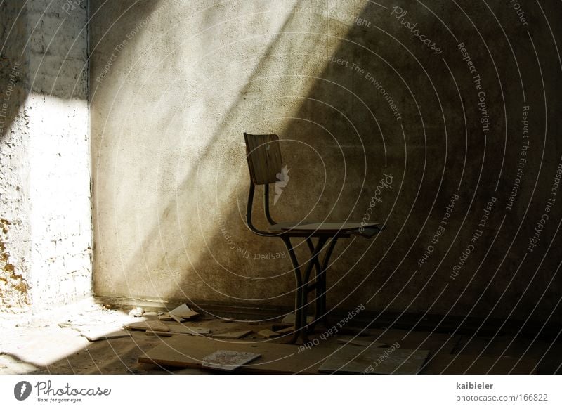 A place in the sun Colour photo Subdued colour Interior shot Deserted Light Shadow Sunlight Living or residing Flat (apartment) Chair Wall (barrier)
