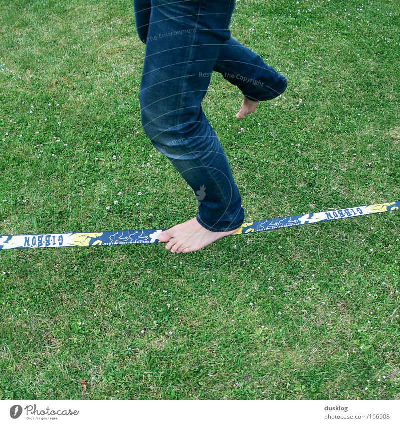 Slagline Leisure and hobbies Sports Human being Legs Feet Garden Going Walking Athletic Hip & trendy Uniqueness Blue Green Joy Happiness Cool (slang) Patient