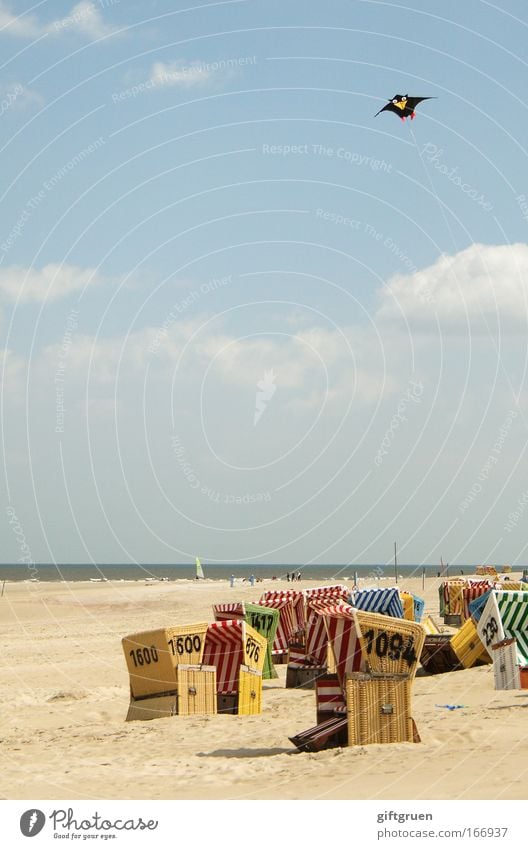 beach supervision Colour photo Exterior shot Copy Space middle Day Joy Leisure and hobbies Vacation & Travel Tourism Trip Summer Summer vacation Sun Sunbathing