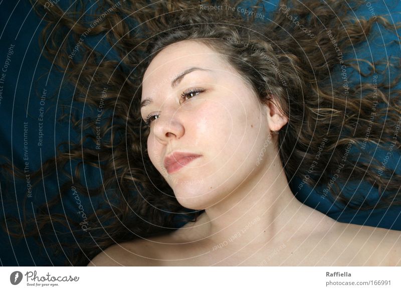 blown away Colour photo Interior shot Portrait photograph Forward Harmonious Well-being Relaxation Calm Feminine Young woman Youth (Young adults)