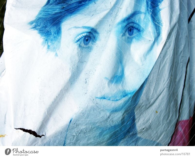 transient beauty Plastic bag Portrait photograph Woman Obscure Advertising