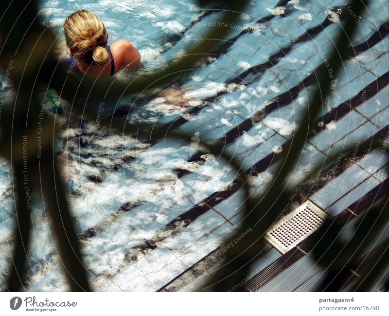 The Little Mermaid Bikini Blonde Woman Swimming & Bathing Water Blue Back