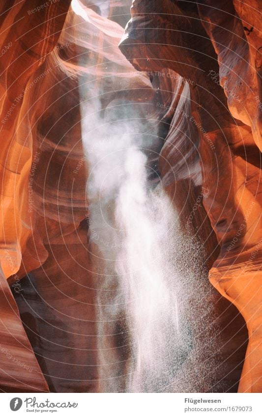 Upper Antelope Canyon [39] Tourism Trip Hill Rock Mountain Stone Sand Touch Sharp-edged USA Americas Wall of rock Ledge Cervice Play of colours Blaze of colour