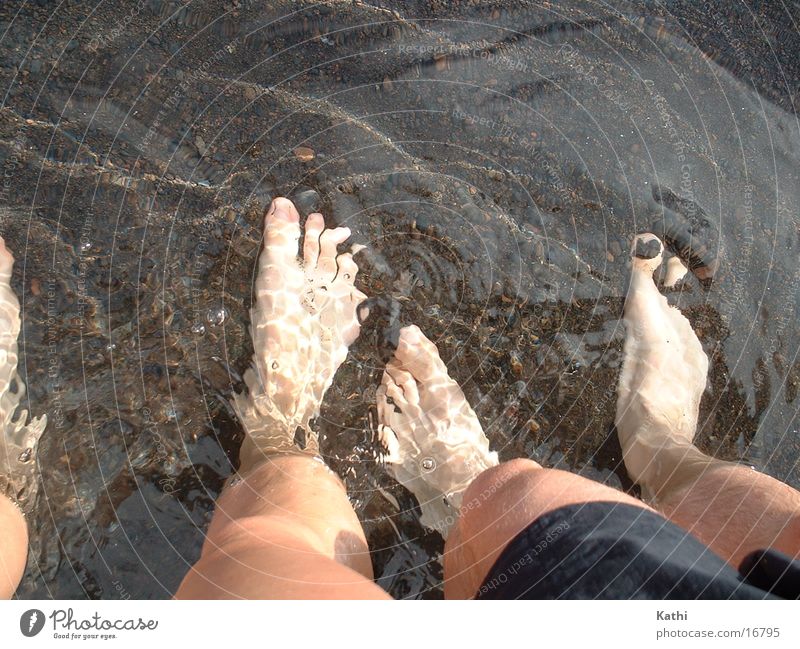 water feet Summer Vacation & Travel La Palma Feet Water Reflection Legs black sand