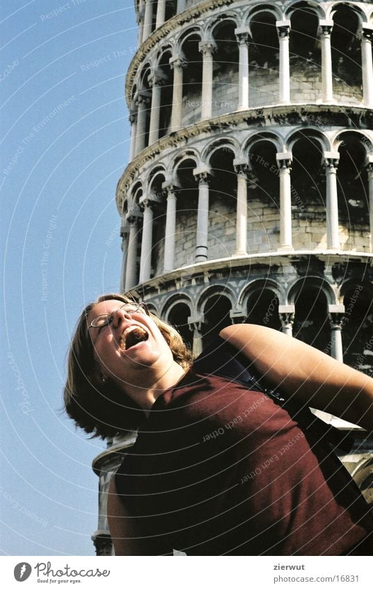 slate tower of pisa with heidi Italy Europe PISA study Tower Joy Tilt Architecture