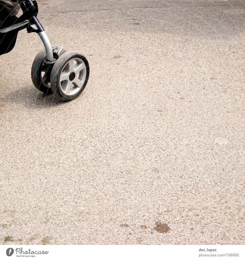 Stroller (tastefully cut?) Colour photo Exterior shot Deserted Copy Space right Copy Space bottom Copy Space middle Day Shadow Kindergarten Means of transport